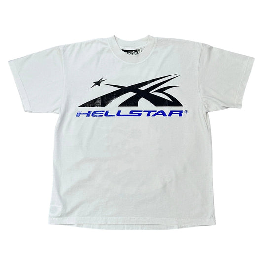 Hellstar Sports Gel Sport Logo T-Shirt (White / Blue) - Supra Sneakers