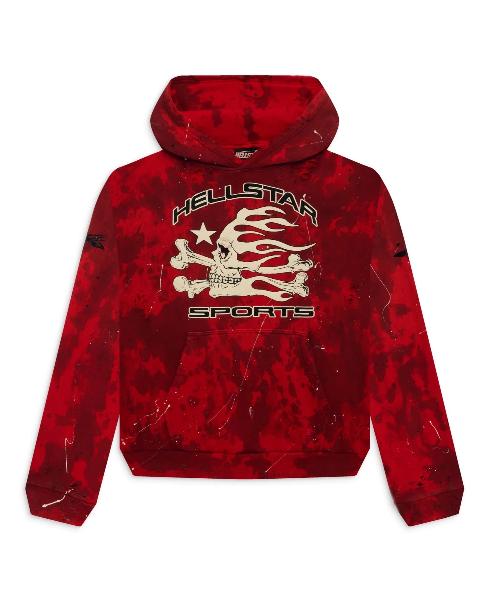 Hellstar Sports Red Tye-Dye Skull Hoodie - Supra Air Sneakers