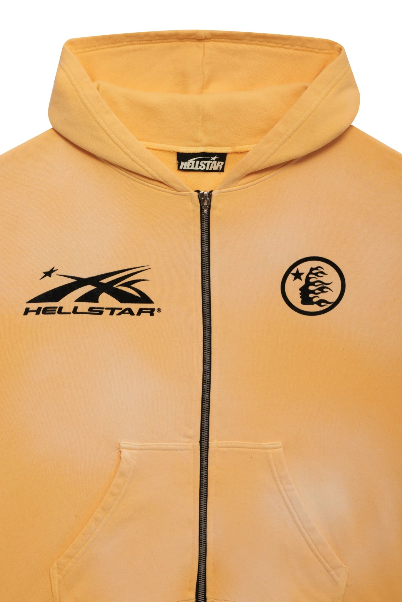 Hellstar Sports Zip-Up Hoodie (Yellow) - Paroissesaintefoy Sneakers Sale Online
