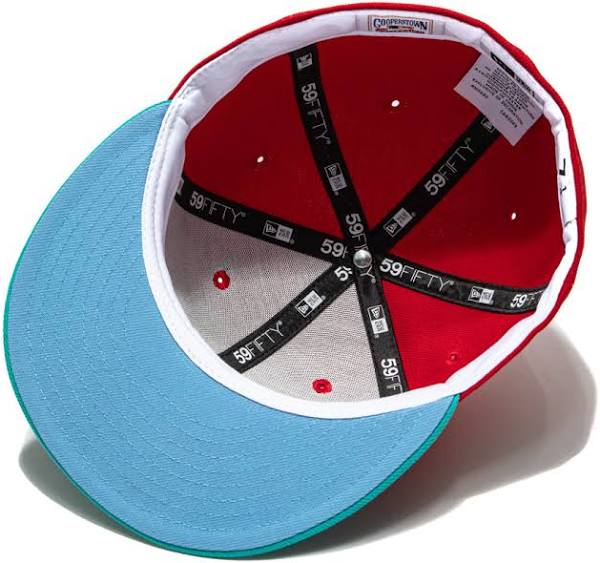 New Era 59FIFTY Captain Planet 2.0 Toronto Blue Jays 10TH Anniversary Patch Hat - Red, Teal - Paroissesaintefoy Sneakers Sale Online