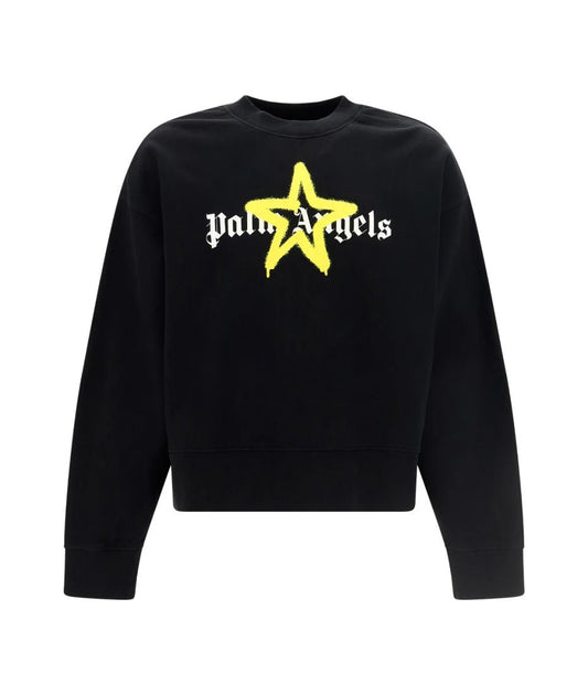 Palm Angels Star Crewneck Black / Yellow - Supra Sneakers
