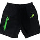 Psychworld Black Canvas Shorts Lime Green Logo - Supra Sneakers