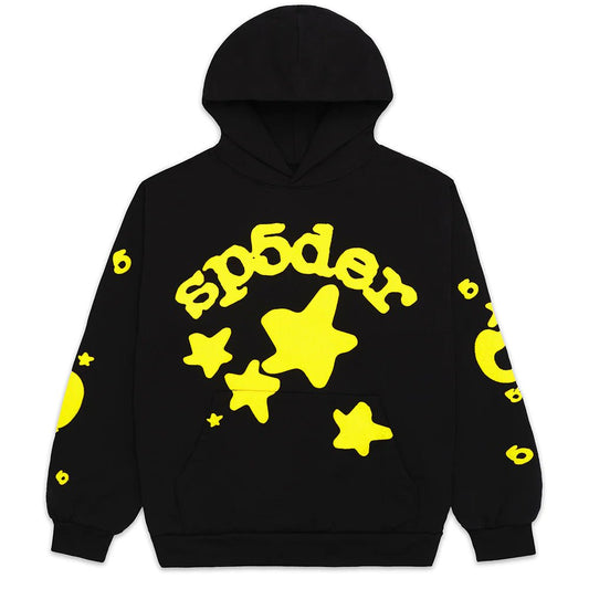 Sp5der Black & Yellow Beluga Hoodie - Supra cinza Sneakers