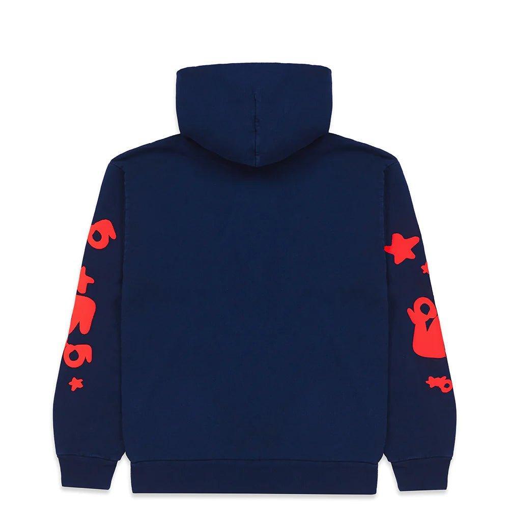 Sp5der Navy & Red Beluga Hoodie - Sneakersbe Sneakers Sale Online