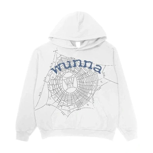 Sp5der Wunna Hoodie White - Supra collab Sneakers