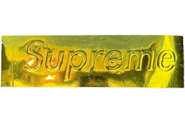 Supreme Adesivo con Logo Box con Rilievo Oro Metallico