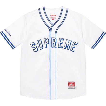 Supreme Mitchell & Ness Satin Baseball Jersey White - Paroissesaintefoy Sneakers Sale Online