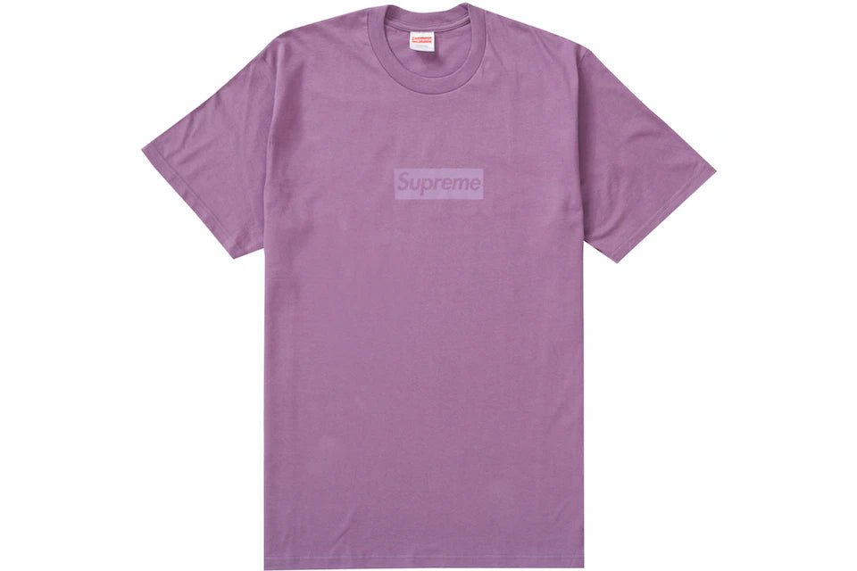Supreme Tonal Box Logo Tee Dusty Purple - Supra Sneakers