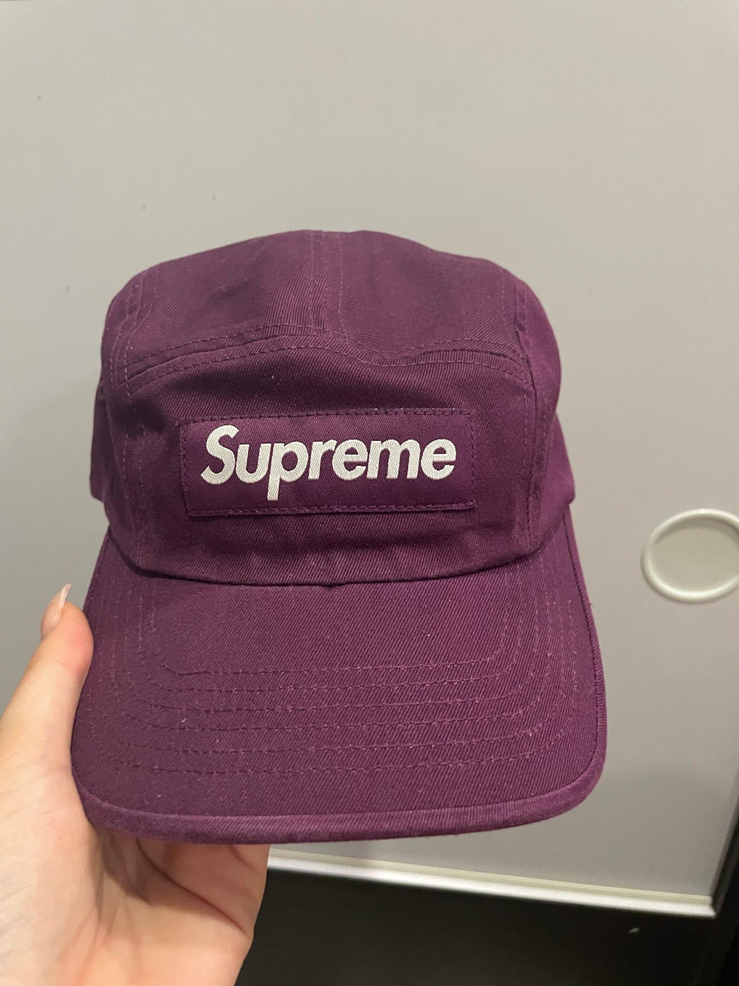 SUPREME WASHED CHINO TWILL CAMP CAP DARK PURPLE FW22 outlets HAT +