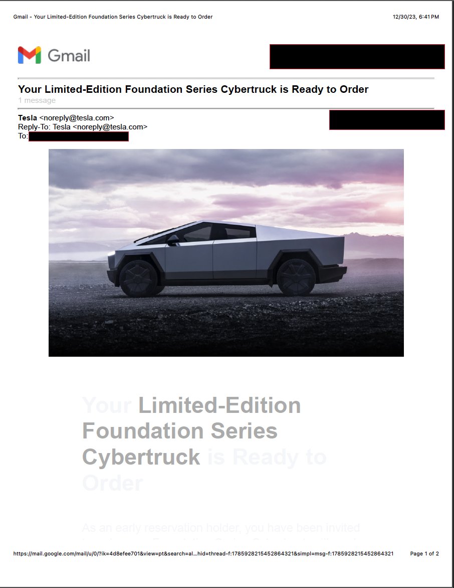 Tesla Limited-Edition Foundation Series Cybertruck Reservation (Not a Physical Product) - Supra Sneakers
