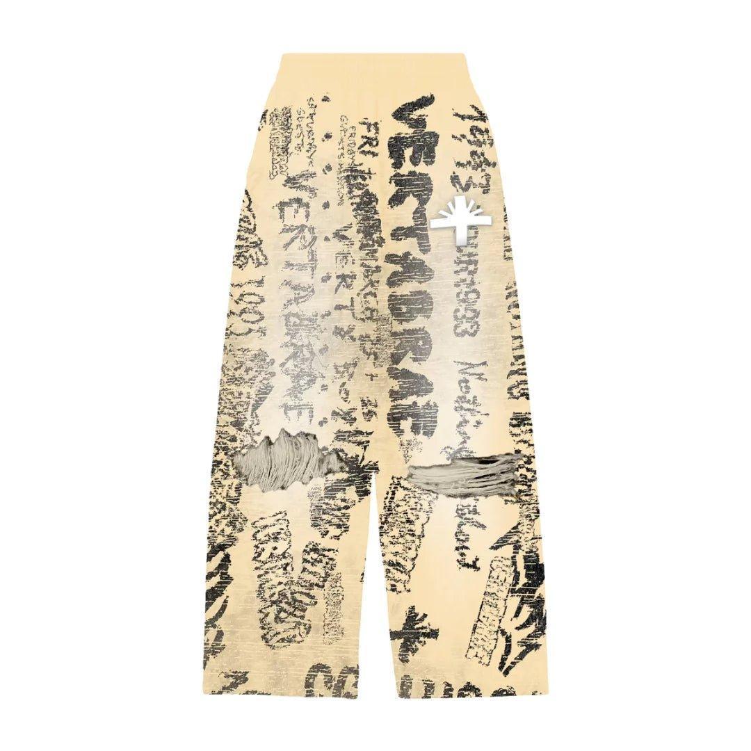 Vertabrae VERT Ivory Graffiti Sweat Pants - Sneakersbe Sneakers Sale Online