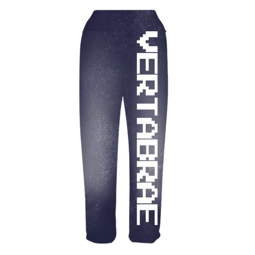 Vertebrae C-2 Sweat Pants Washed (Navy & White) - Supra Sneakers